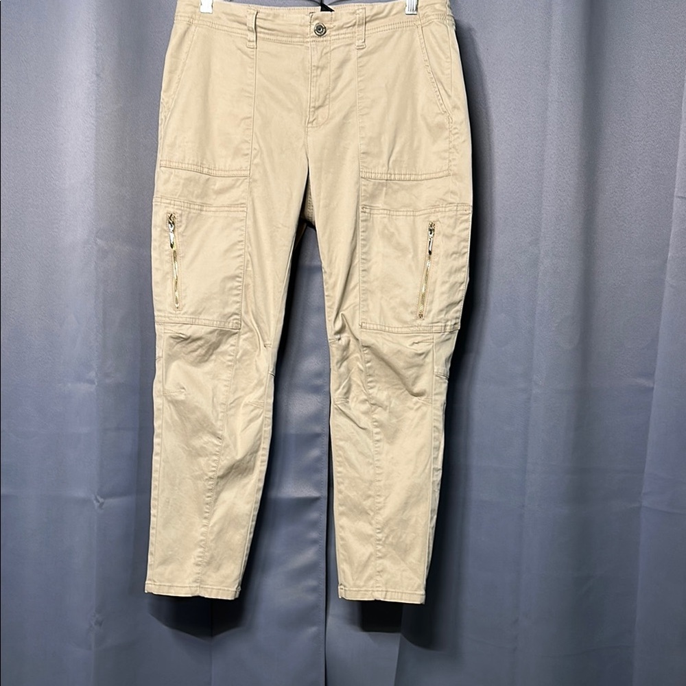 White House Black Market Tan Ankle Cropped Pants